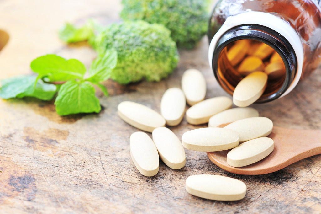 Taking vitamins and supplements